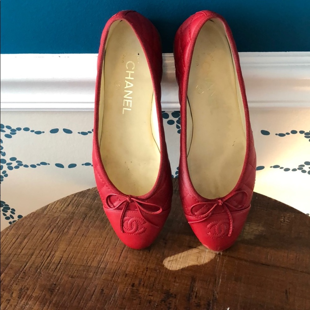 CC Quilted Leather Flats